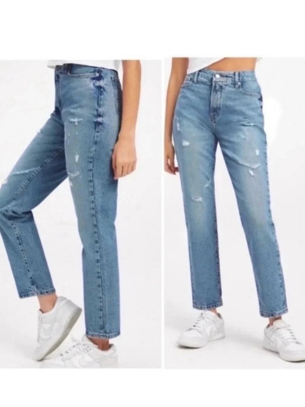 Good American Good Classic Distressed
Straight Leg High Rise Jeans Size 4/27
NEW